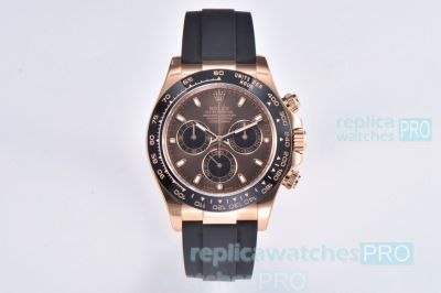 1:1 Super clone Clean Factory Rolex Daytona 4130 for Sale Rose Gold Oysterflex Strap Tachymeter bezel